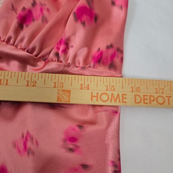 Wild Fable  Salmon Pink Satin Lace Babydoll Slip Dress Whimsical Fairycore L - Picture 8 of 14